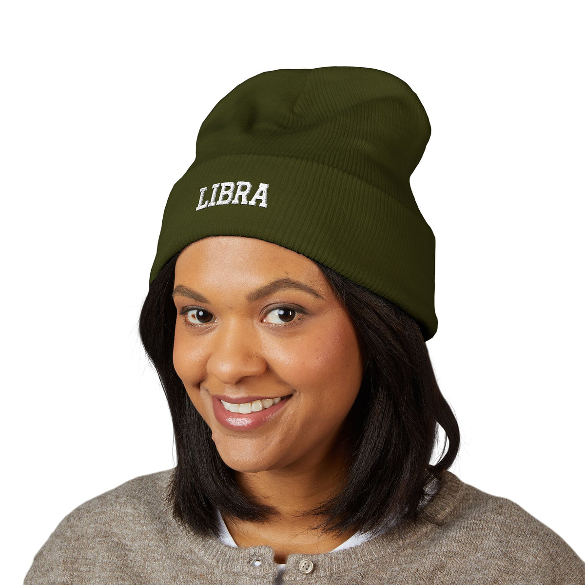 THE ZODIAC BEANIE — LIBRA — WHITE