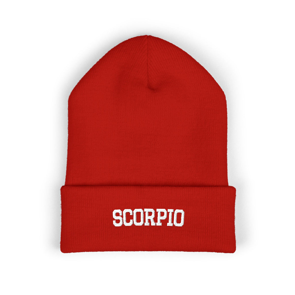THE ZODIAC BEANIE — SCORPIO — WHITE