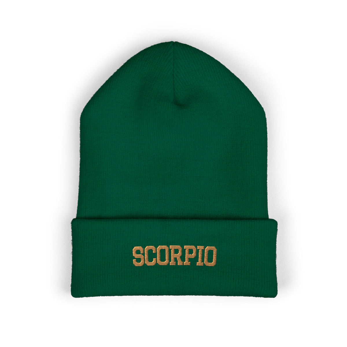 THE ZODIAC BEANIE — SCORPIO — OLD GOLD
