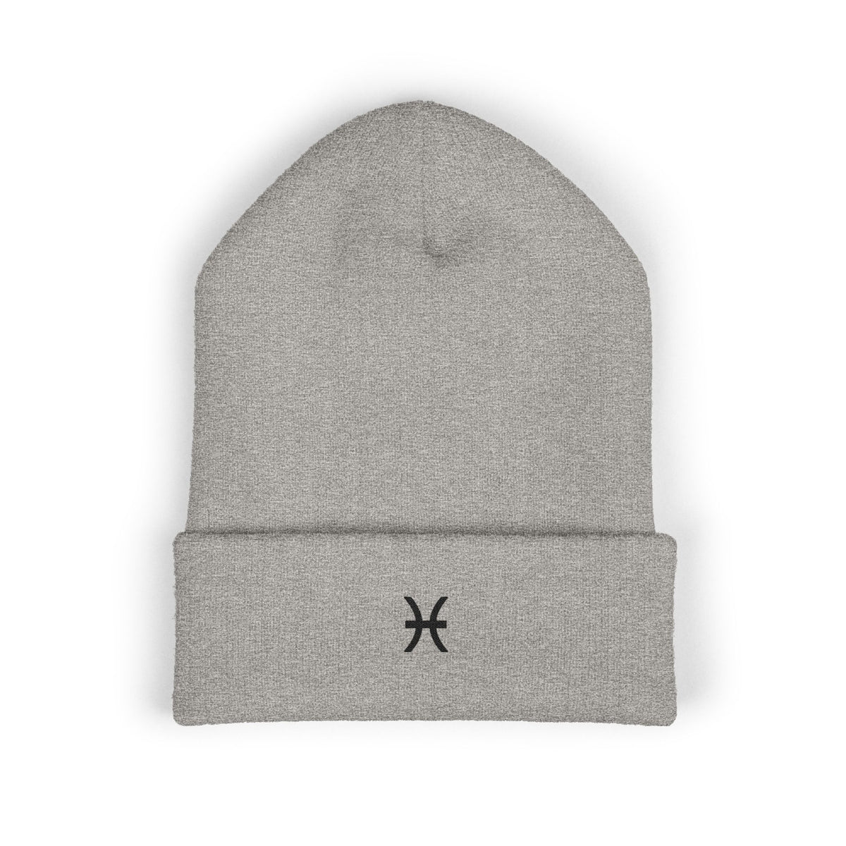 THE ZODIAC GLYPH BEANIE — PISCES — BLACK