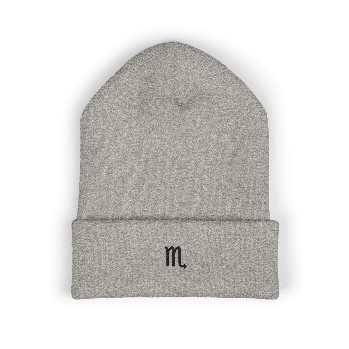 THE ZODIAC GLYPH BEANIE — SCORPIO — BLACK