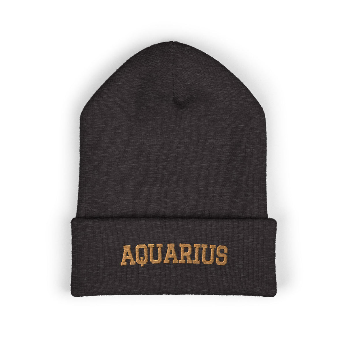 THE ZODIAC BEANIE — AQUARIUS — OLD GOLD