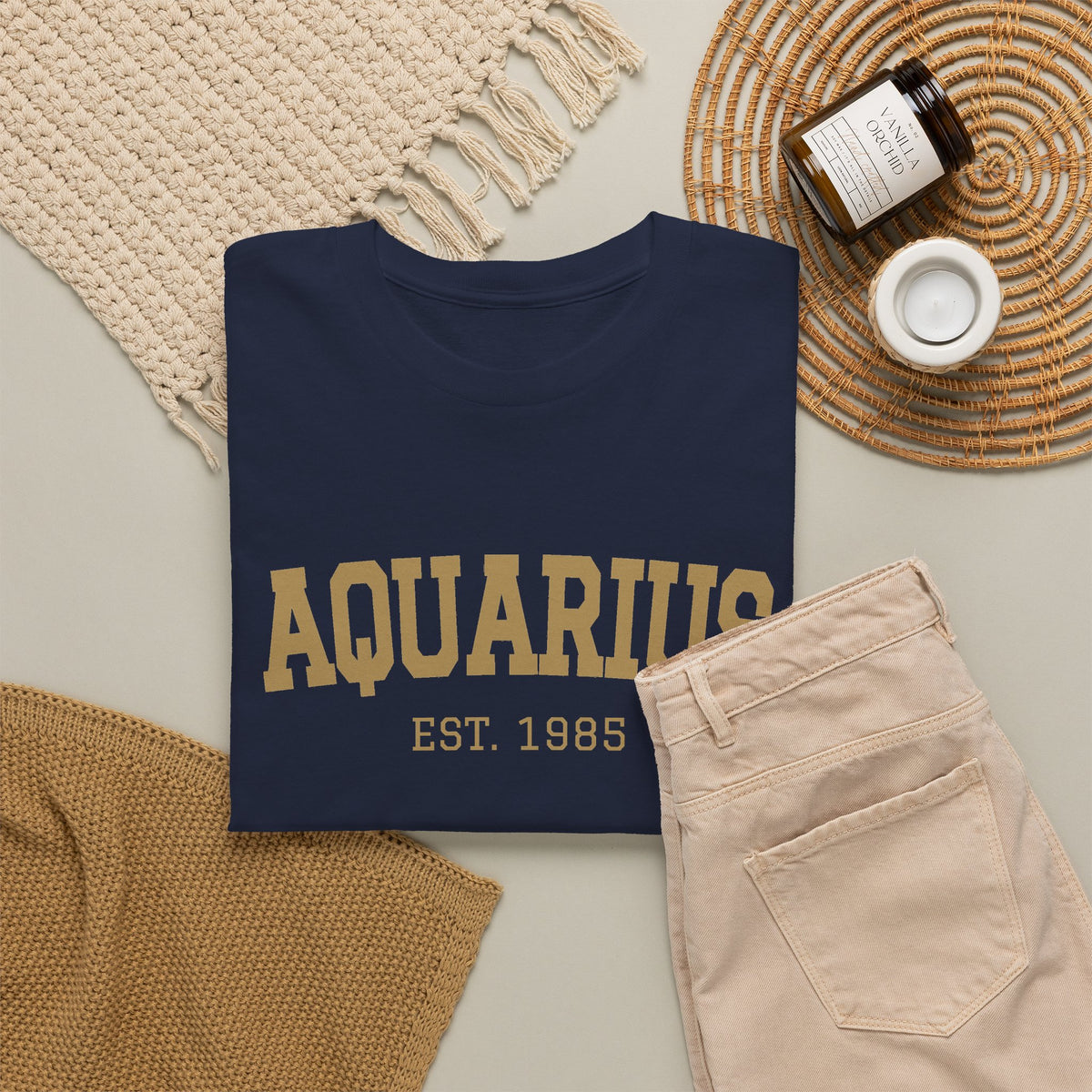 The Zodiac Tee: Aquarius, Est. Your Year