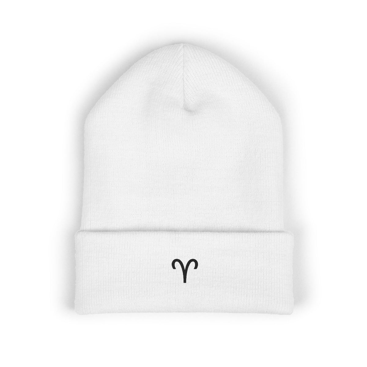 THE ZODIAC GLYPH BEANIE — ARIES — BLACK