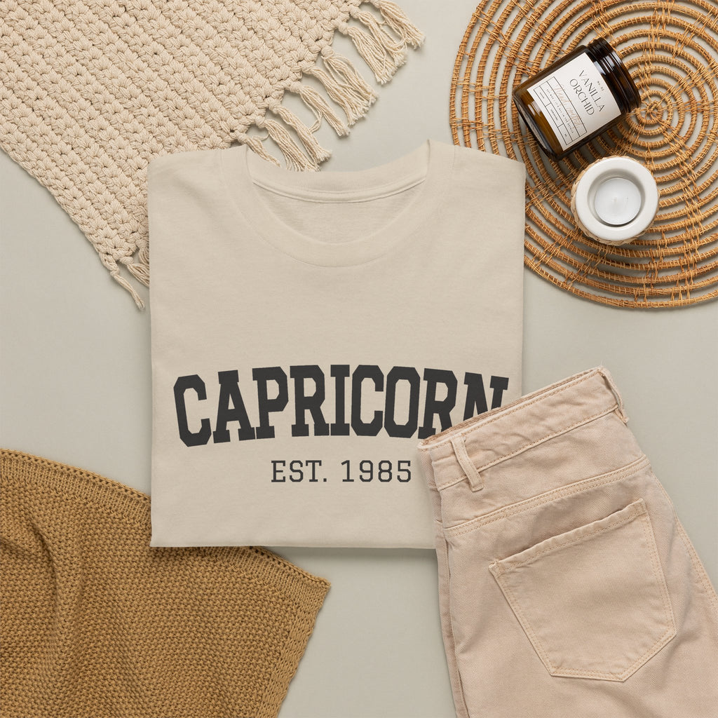 The Zodiac Tee: Capricorn, Est. Your Year