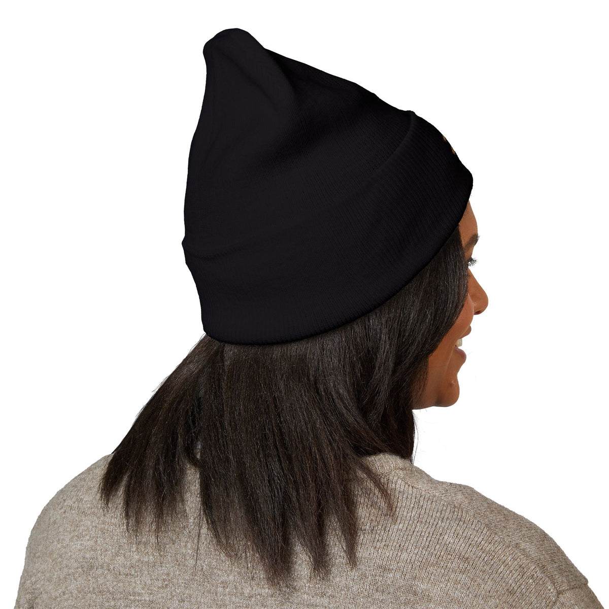 THE ZODIAC GLYPH BEANIE — AQUARIUS — OLD GOLD
