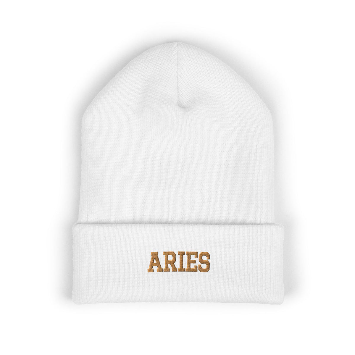 THE ZODIAC BEANIE — ARIES — OLD GOLD