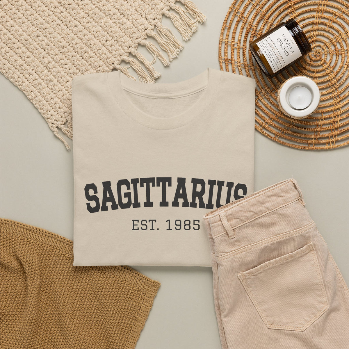 The Zodiac Tee: Sagittarius, Est. Your Year