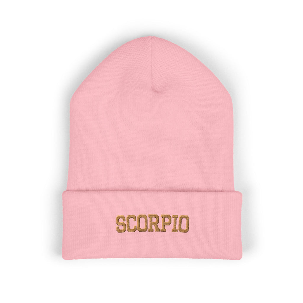 THE ZODIAC BEANIE — SCORPIO — OLD GOLD