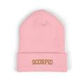 THE ZODIAC BEANIE — SCORPIO — OLD GOLD