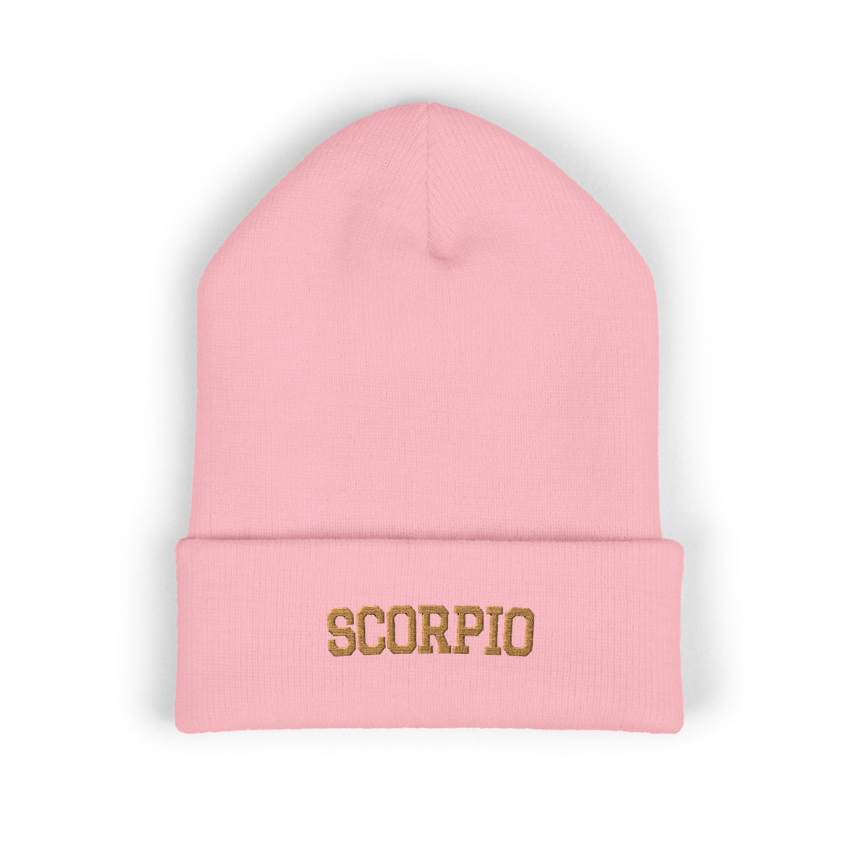 THE ZODIAC BEANIE — SCORPIO — OLD GOLD