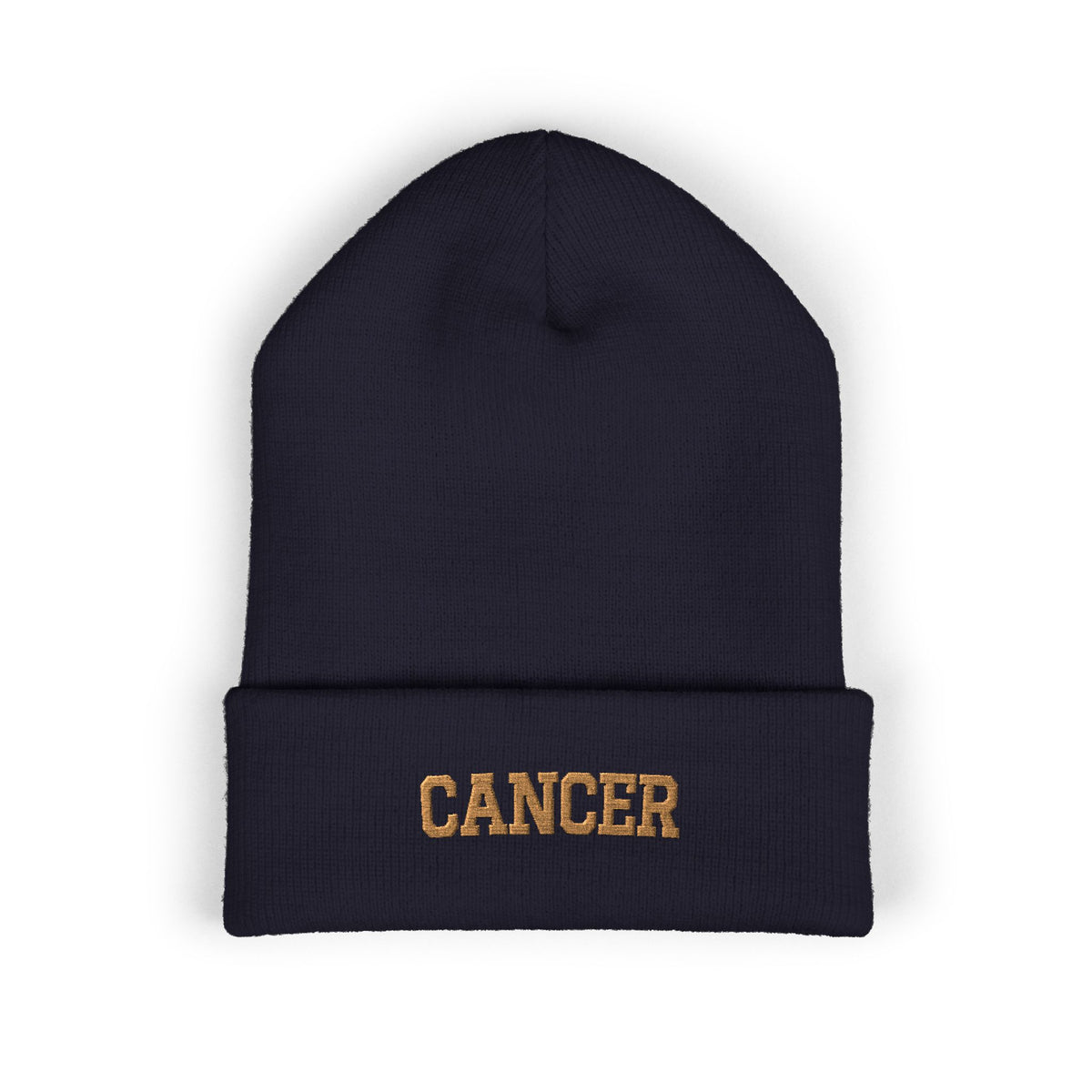 THE ZODIAC BEANIE — CANCER — OLD GOLD