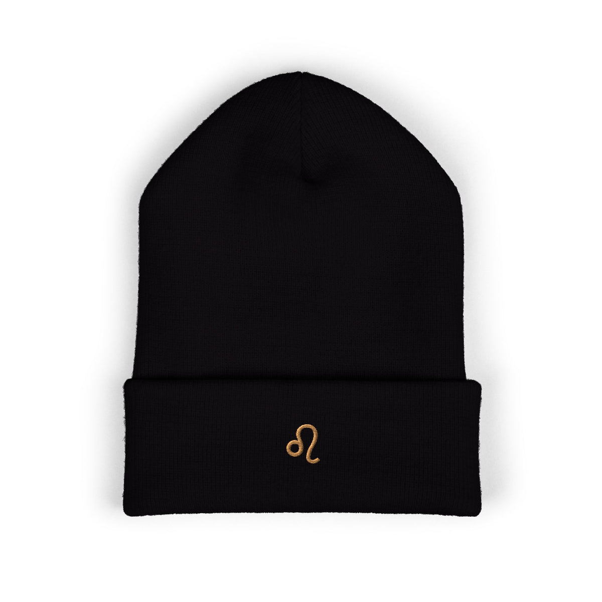 THE ZODIAC GLYPH BEANIE — LEO — OLD GOLD