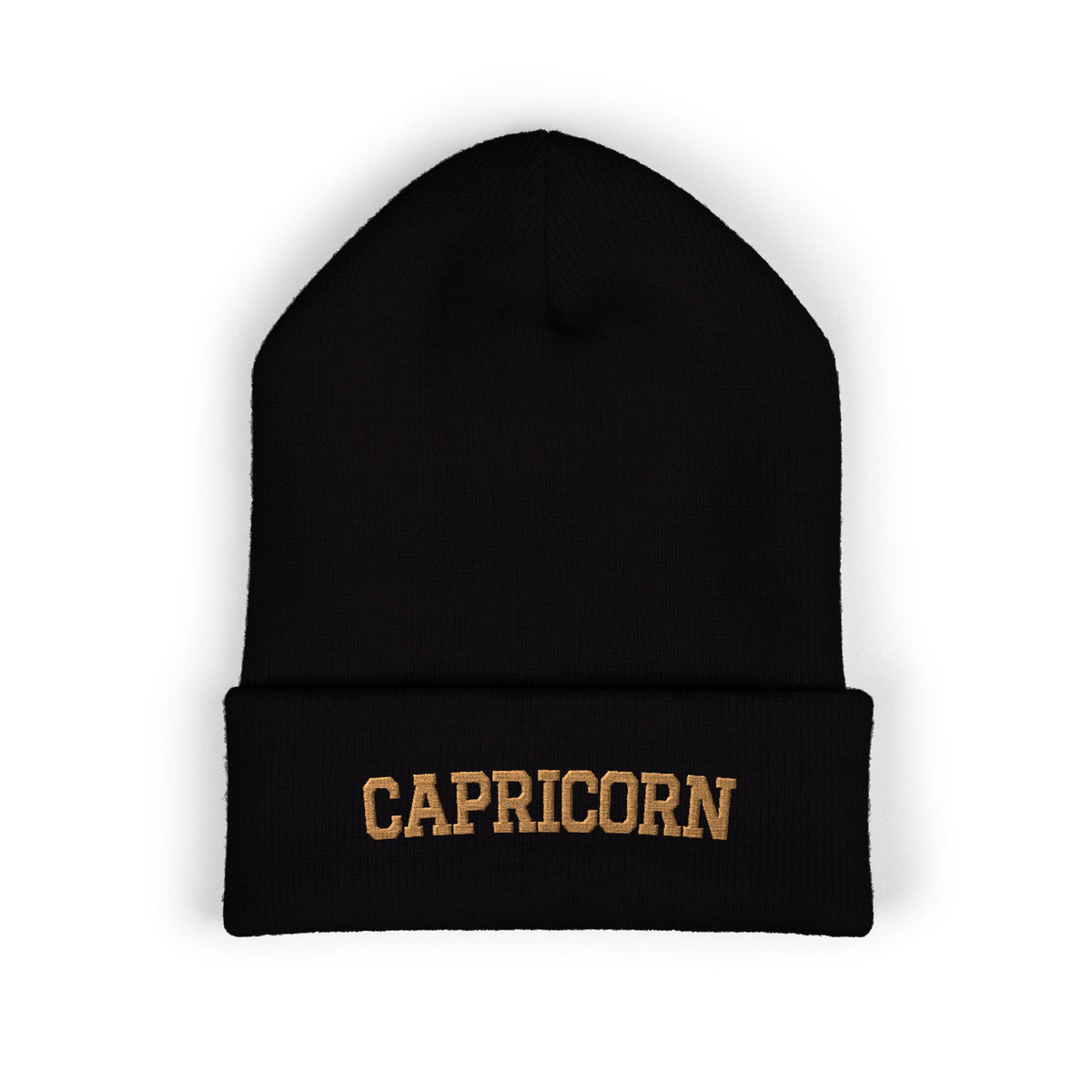 THE ZODIAC BEANIE — CAPRICORN — OLD GOLD