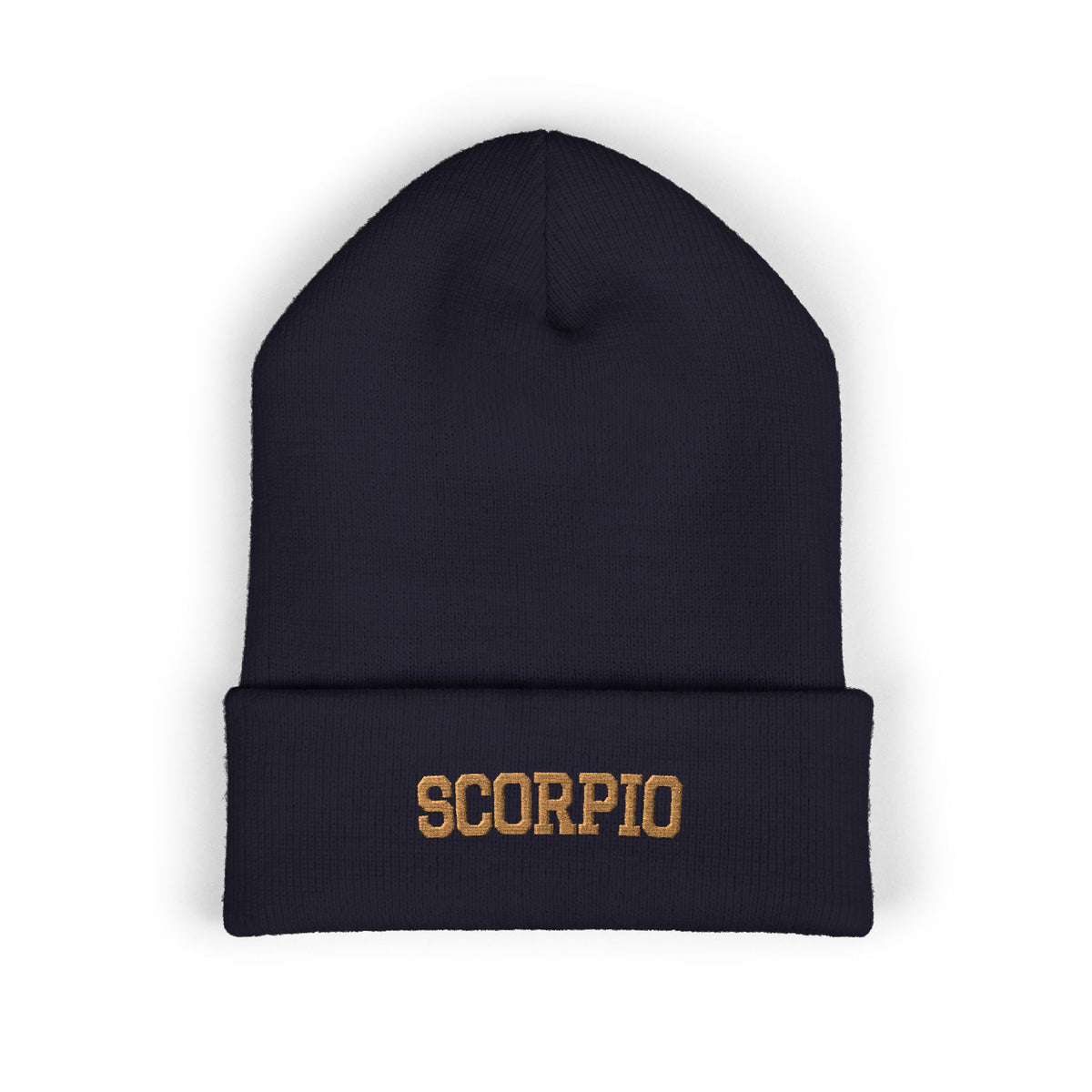 THE ZODIAC BEANIE — SCORPIO — OLD GOLD