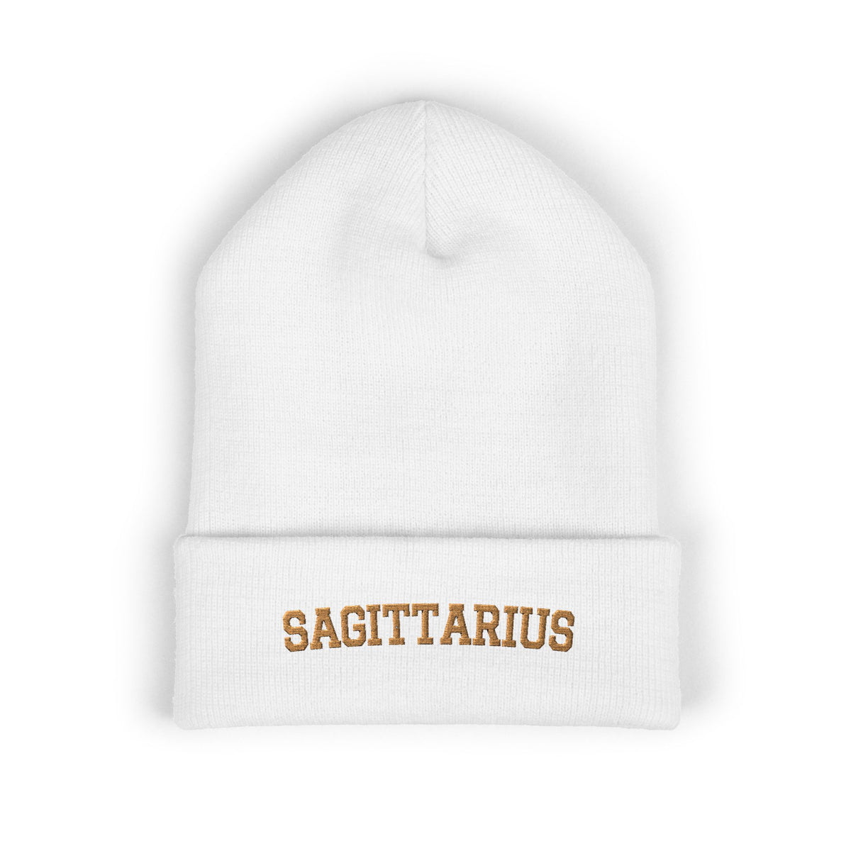 THE ZODIAC BEANIE — SAGITTARIUS — OLD GOLD