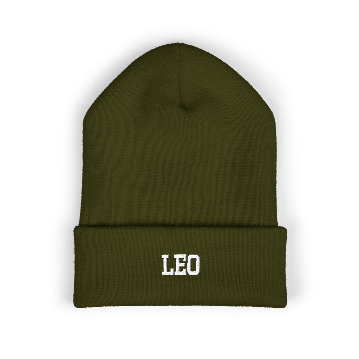 THE ZODIAC BEANIE — LEO — WHITE