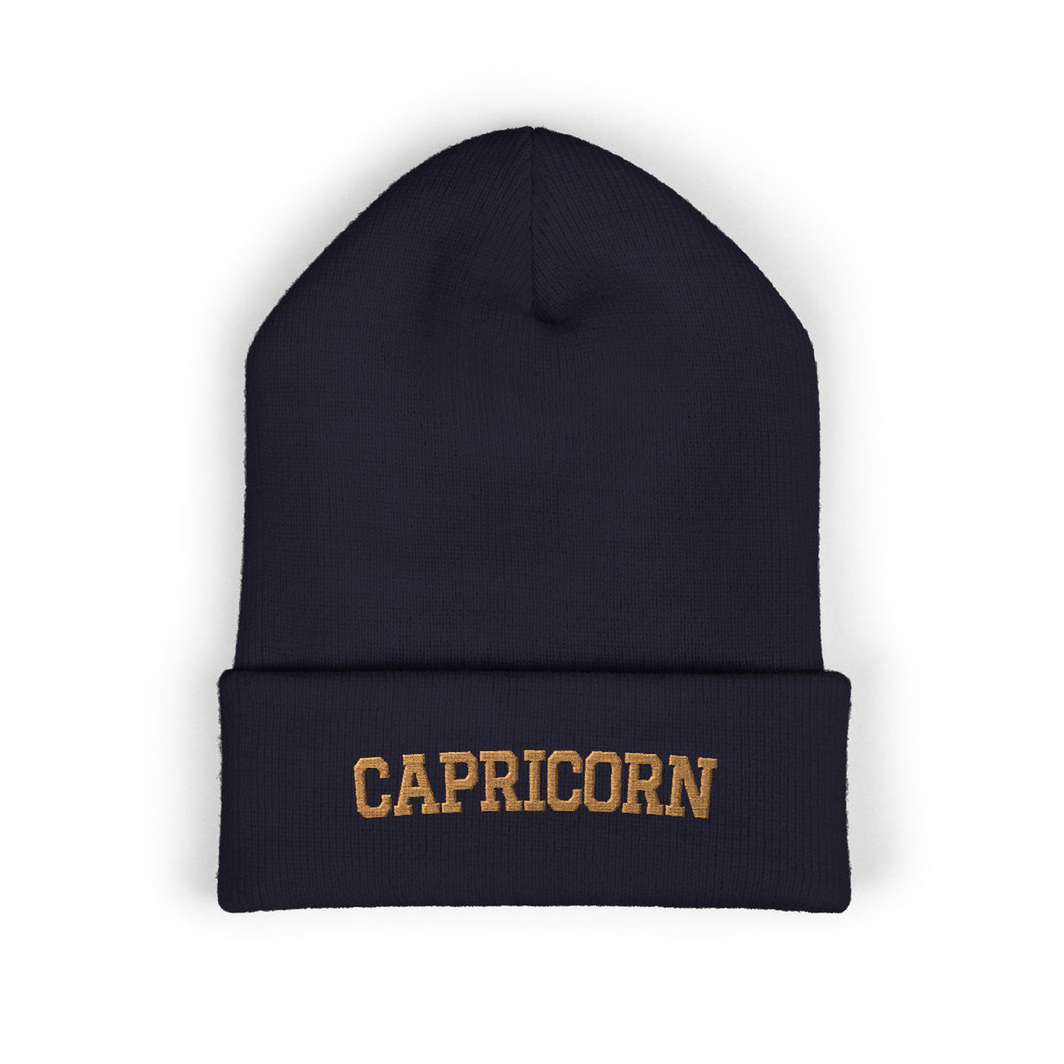 THE ZODIAC BEANIE — CAPRICORN — OLD GOLD