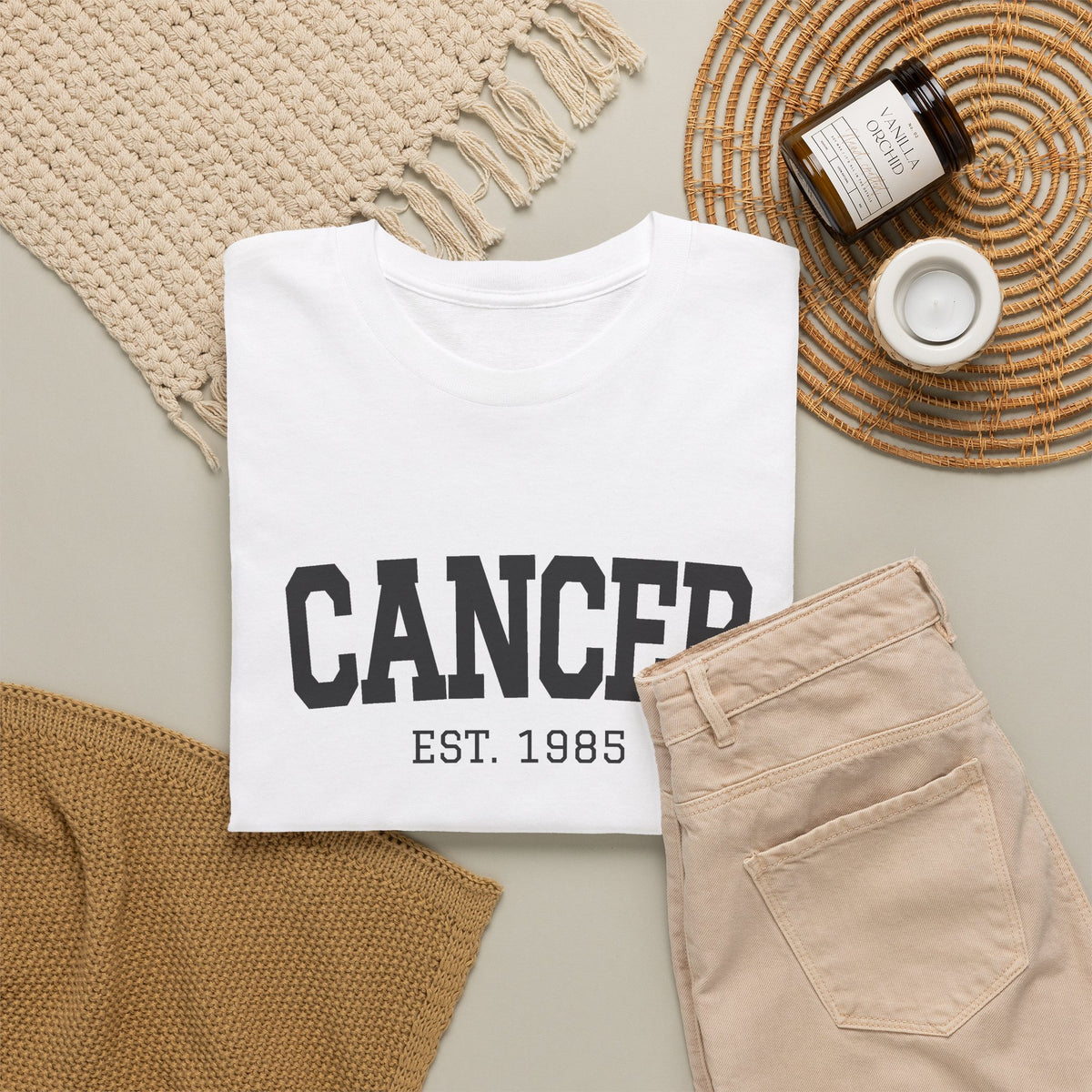 The Zodiac Tee: Cancer, Est. Your Year