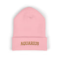 THE ZODIAC BEANIE — AQUARIUS — OLD GOLD
