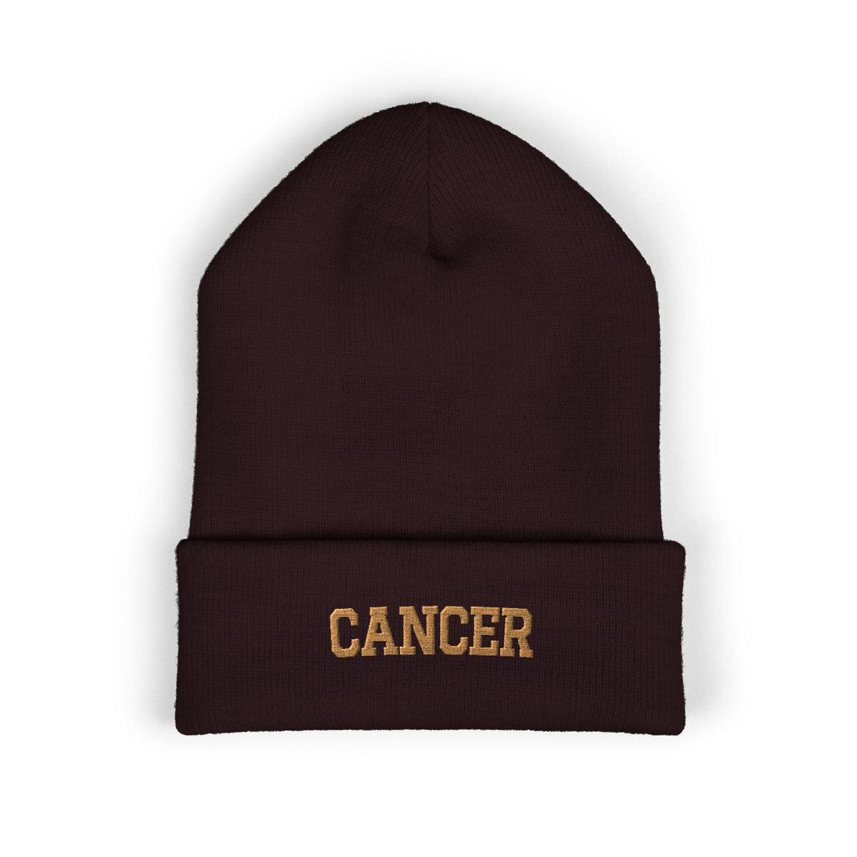 THE ZODIAC BEANIE — CANCER — OLD GOLD