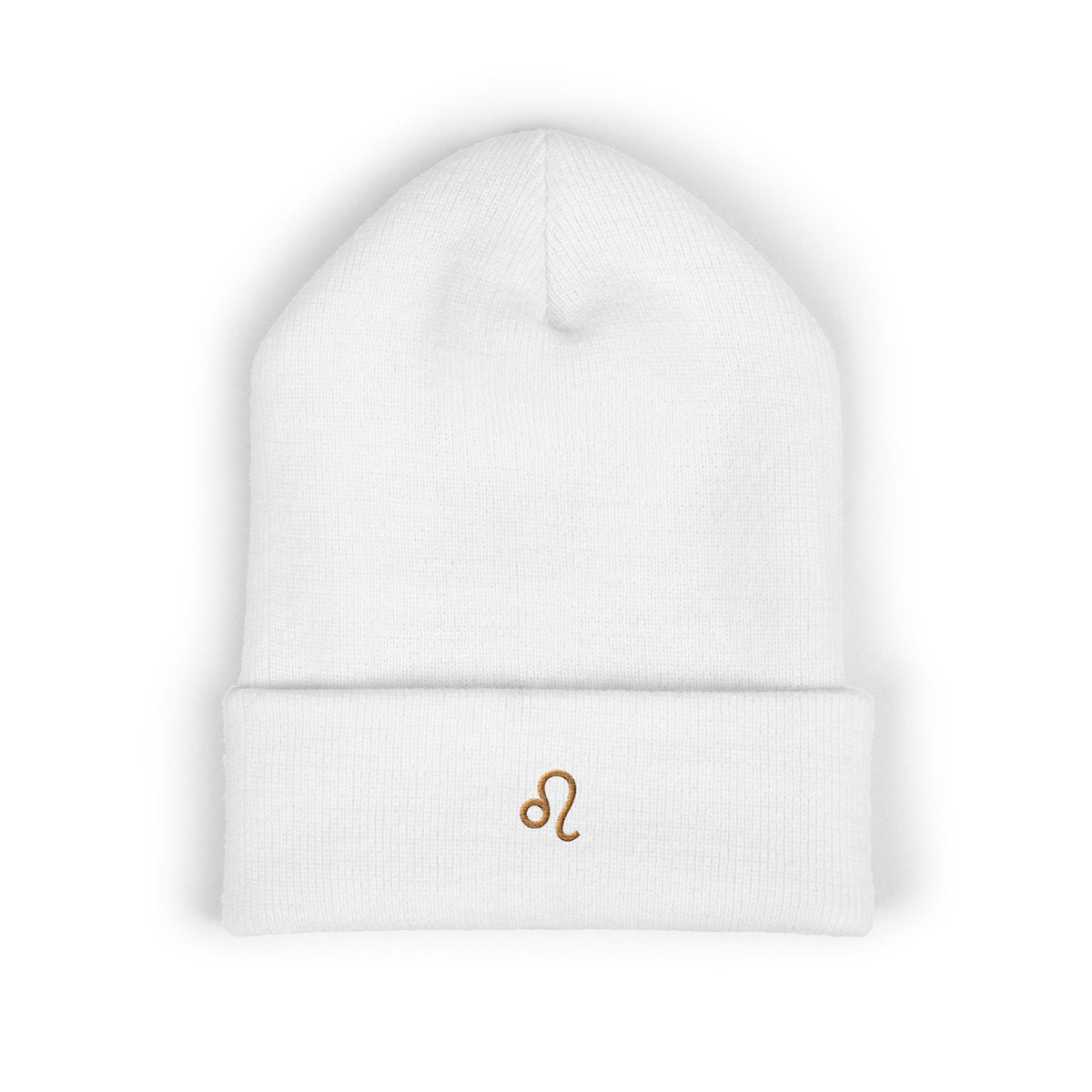 THE ZODIAC GLYPH BEANIE — LEO — OLD GOLD