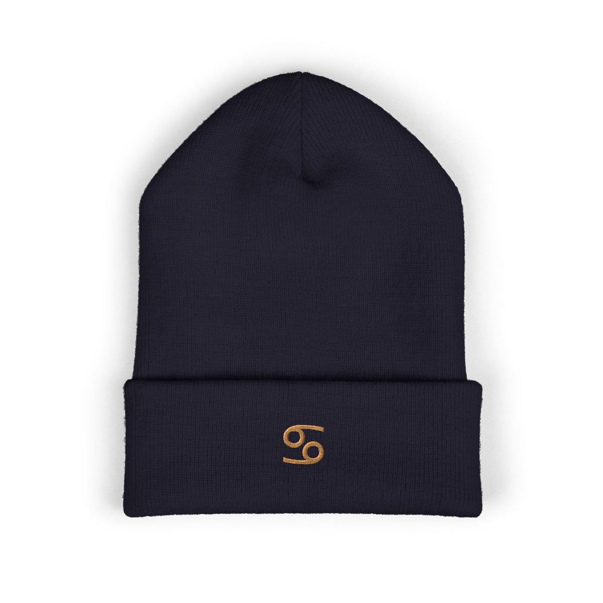 THE ZODIAC GLYPH BEANIE — CANCER — OLD GOLD