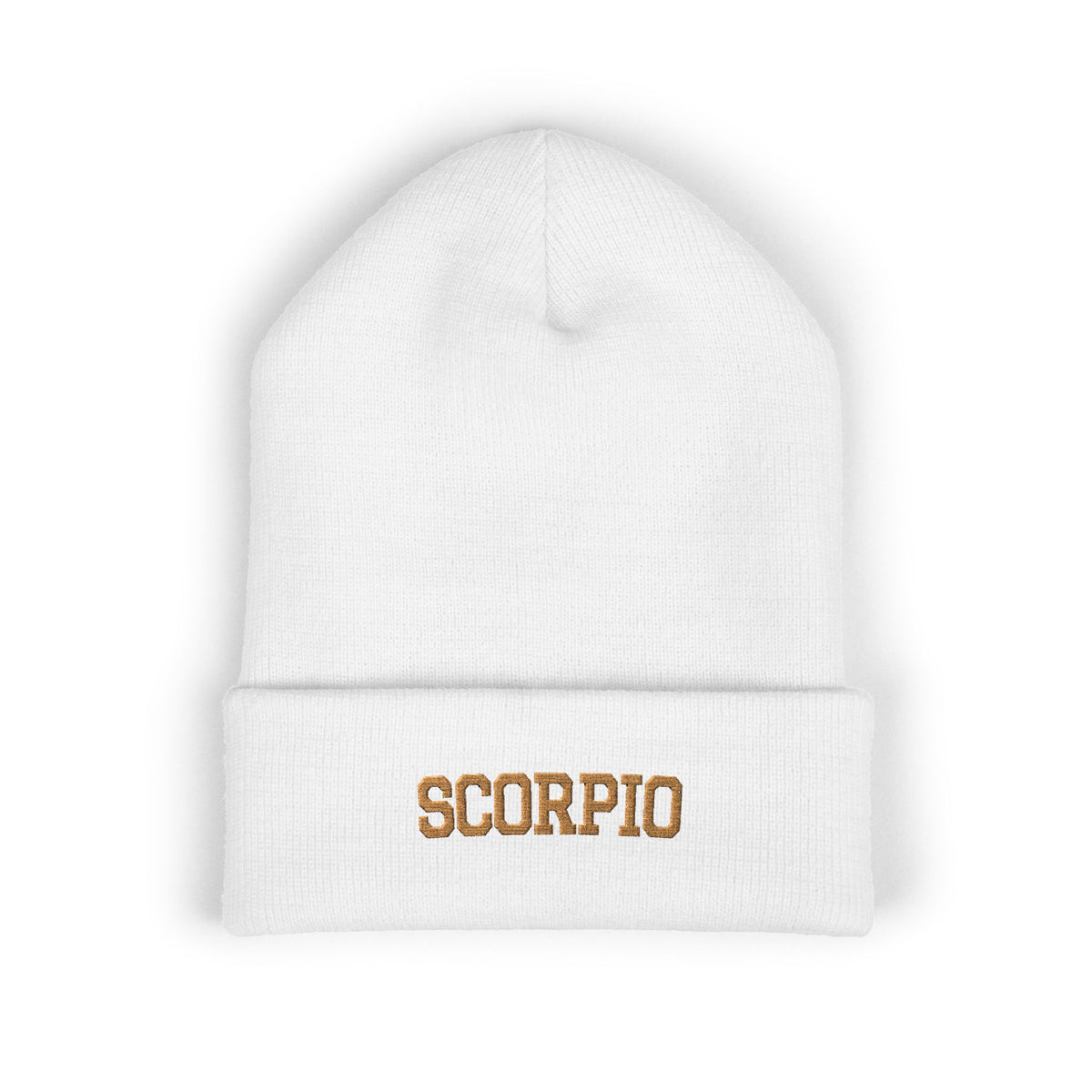 THE ZODIAC BEANIE — SCORPIO — OLD GOLD