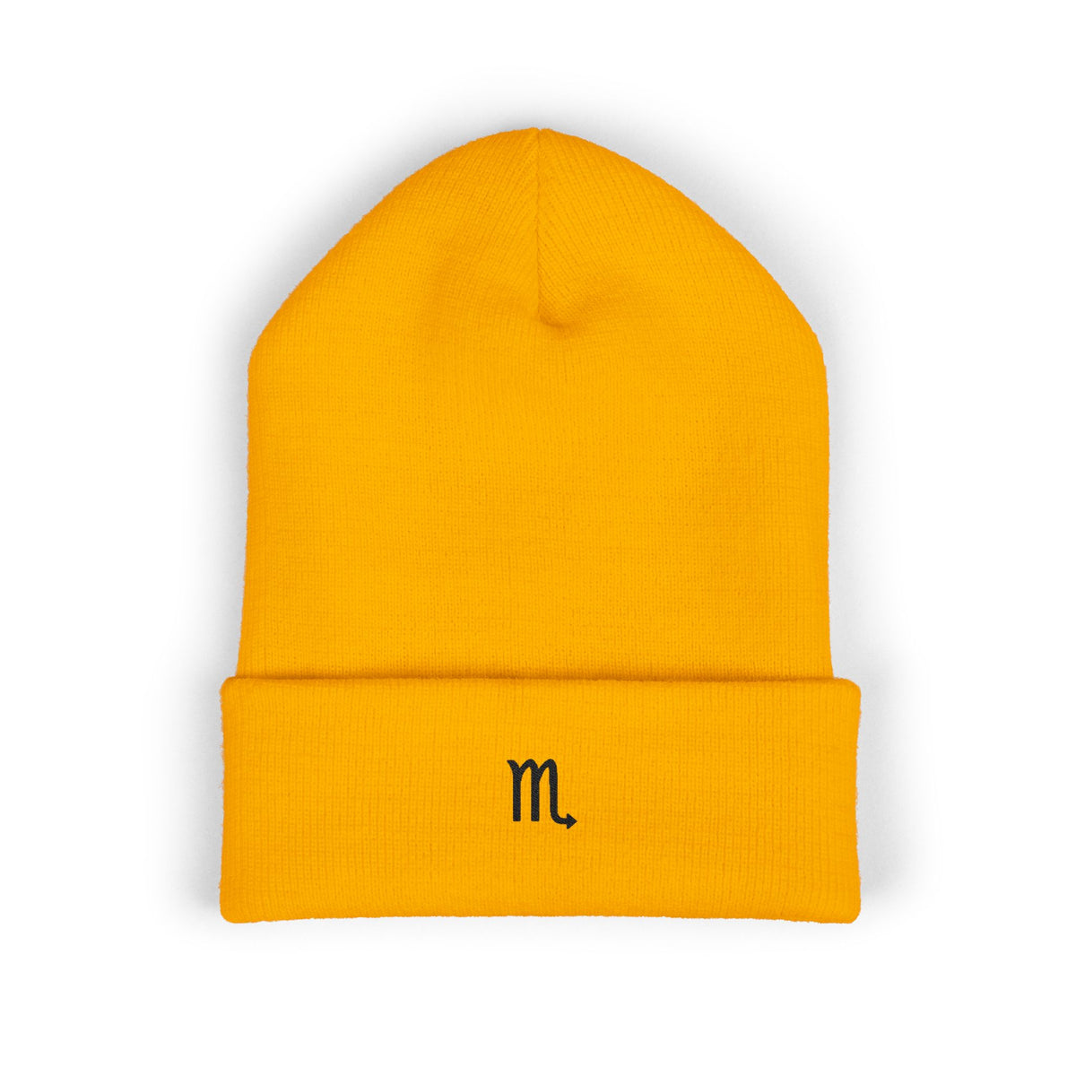 THE ZODIAC GLYPH BEANIE — SCORPIO — BLACK