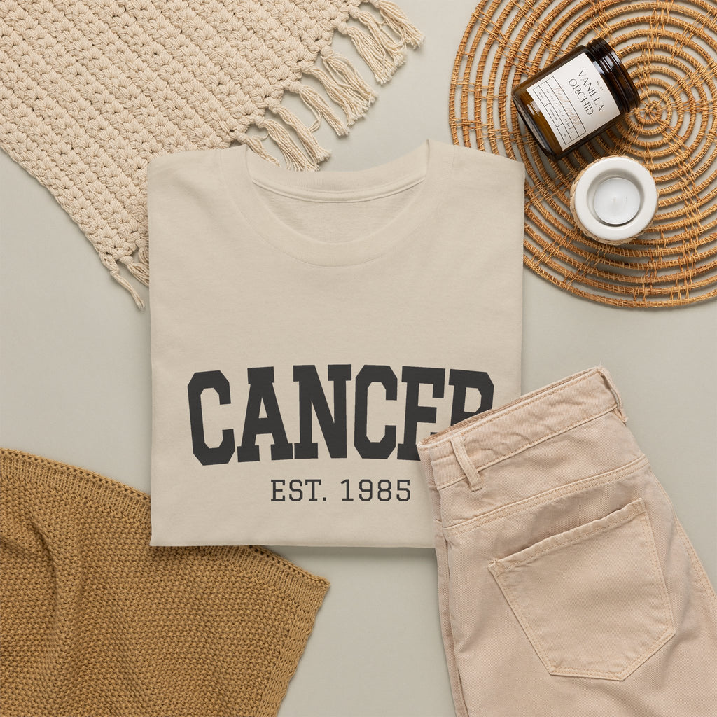 The Zodiac Tee: Cancer, Est. Your Year