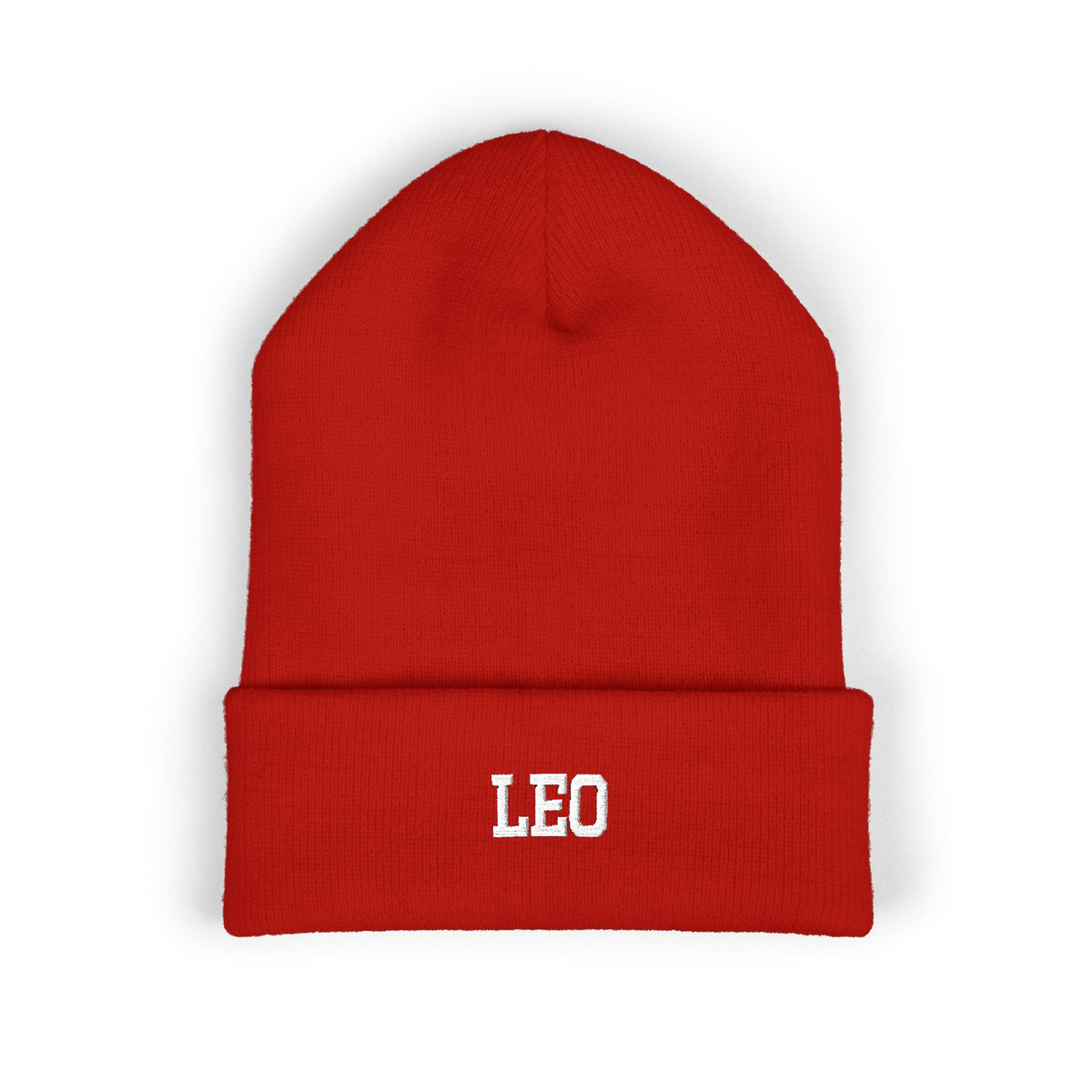 THE ZODIAC BEANIE — LEO — WHITE