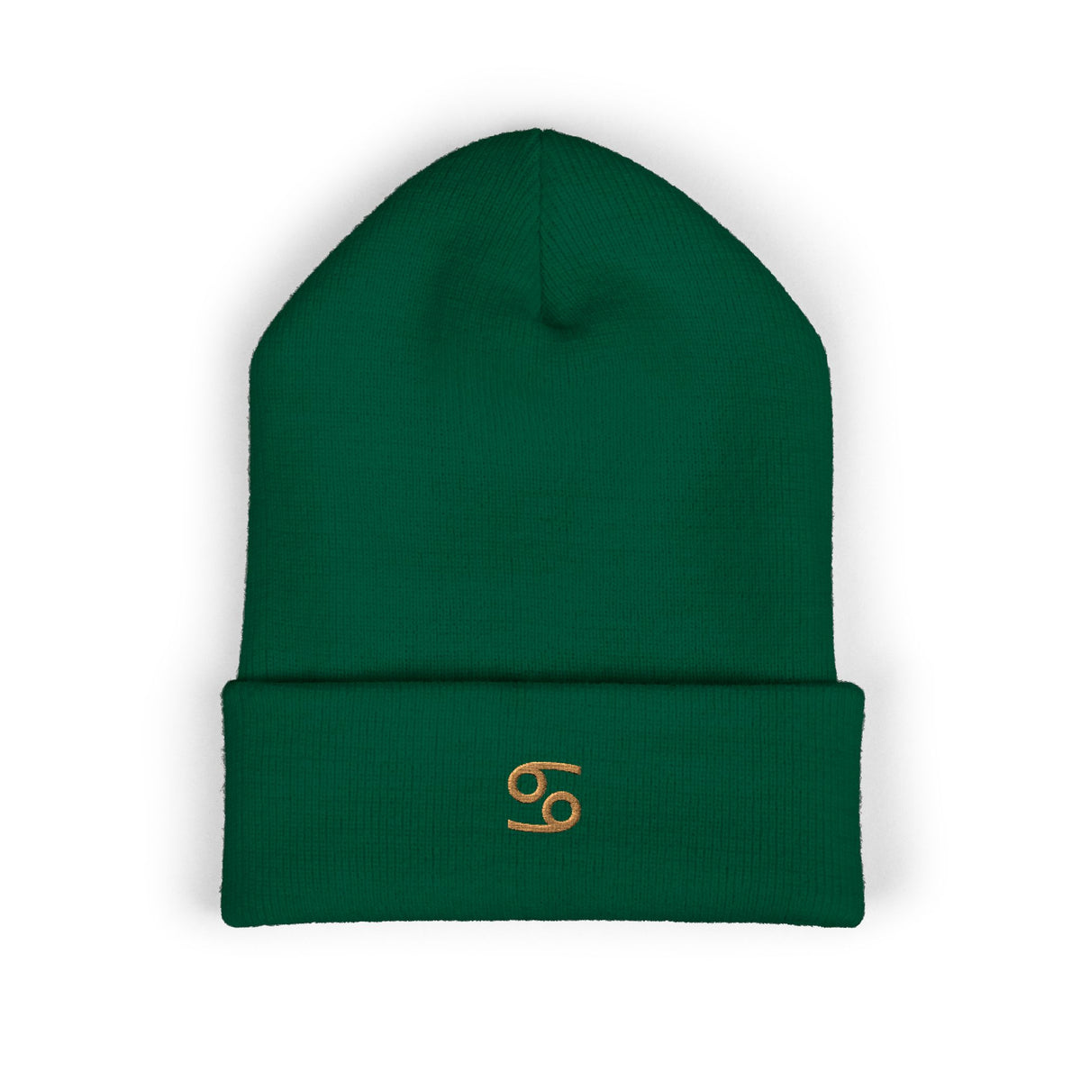 THE ZODIAC GLYPH BEANIE — CANCER — OLD GOLD