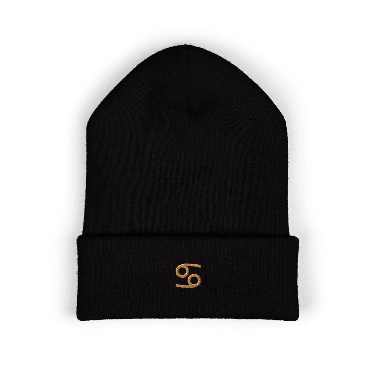 THE ZODIAC GLYPH BEANIE — CANCER — OLD GOLD