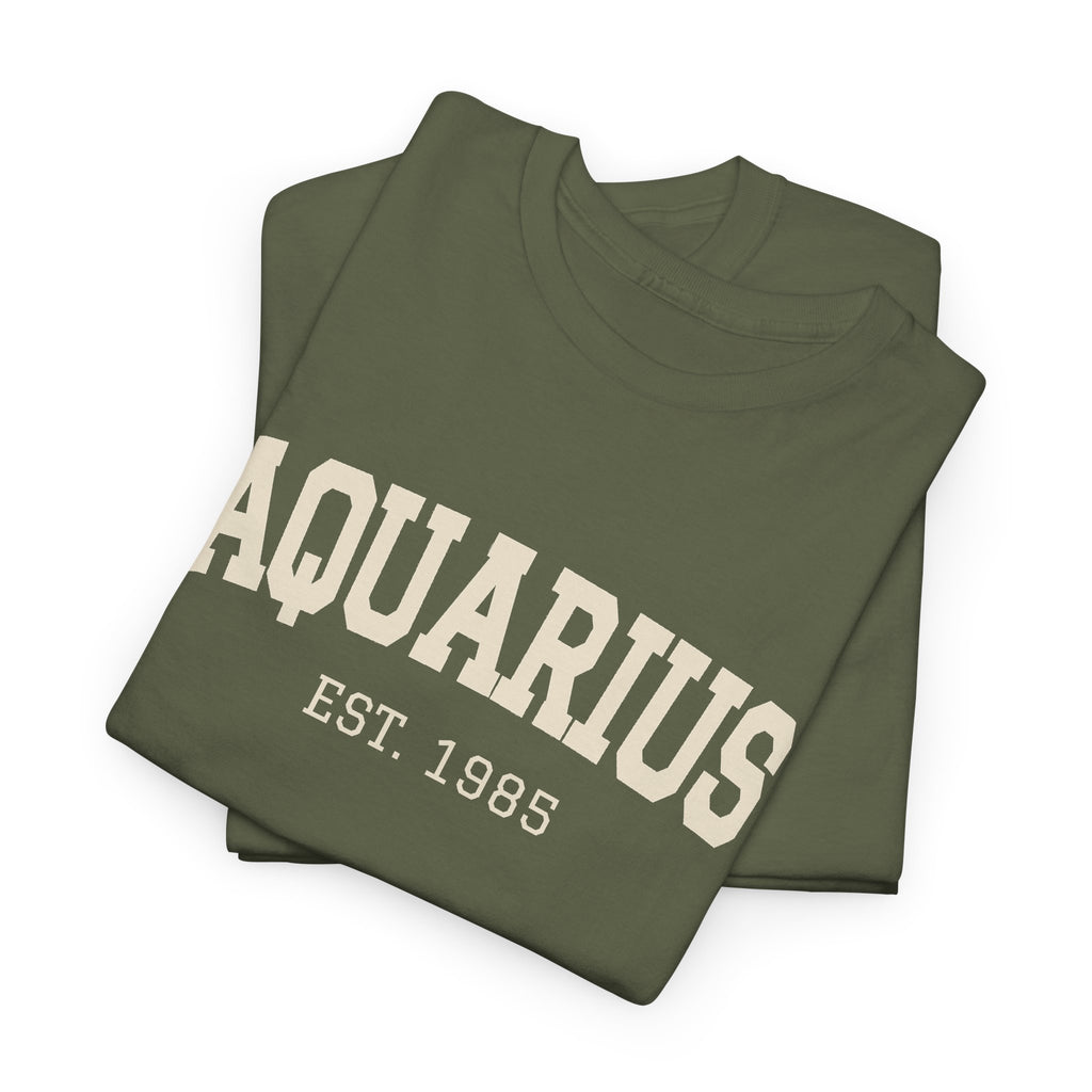 The Zodiac Tee: Aquarius, Est. Your Year