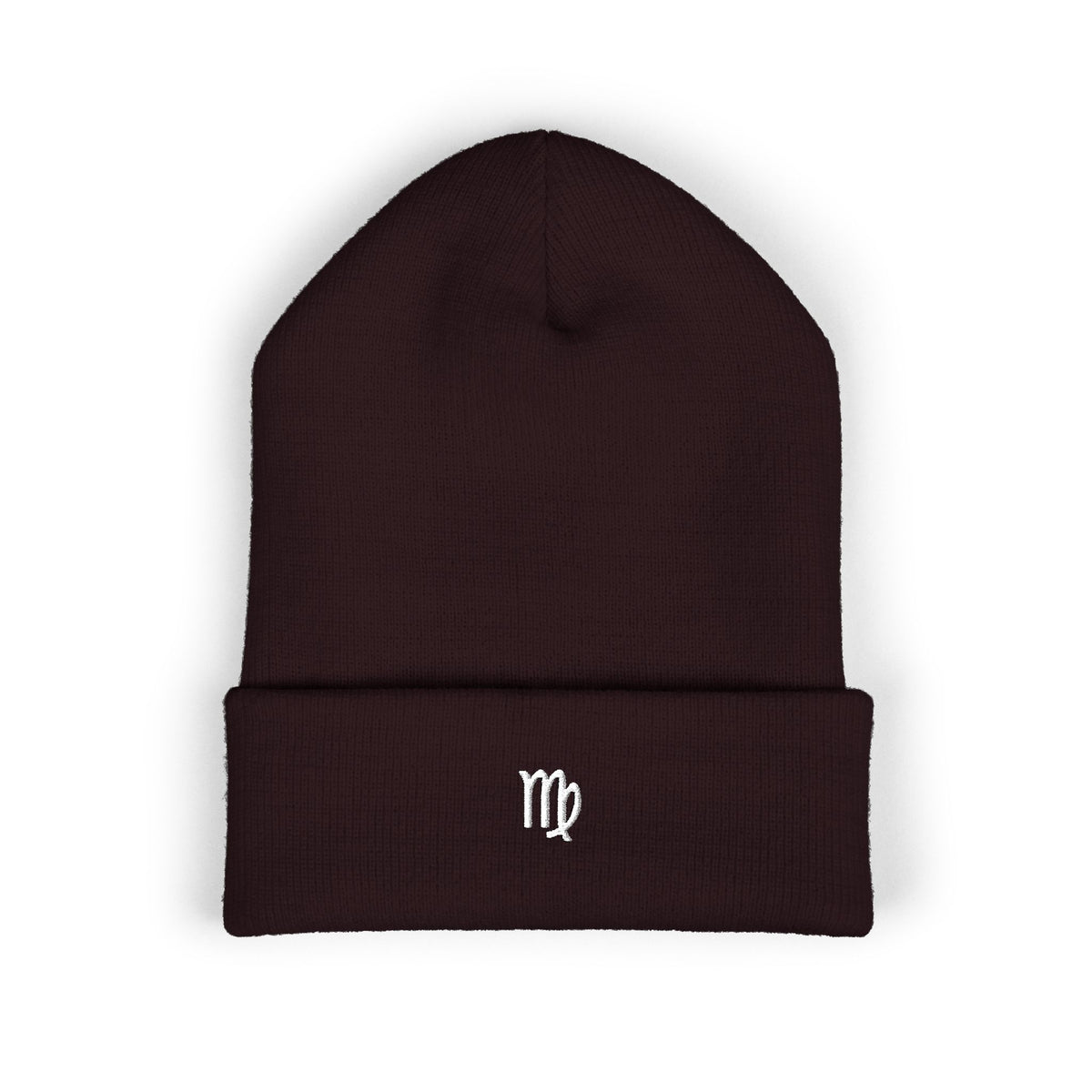 THE ZODIAC GLYPH BEANIE — VIRGO — WHITE
