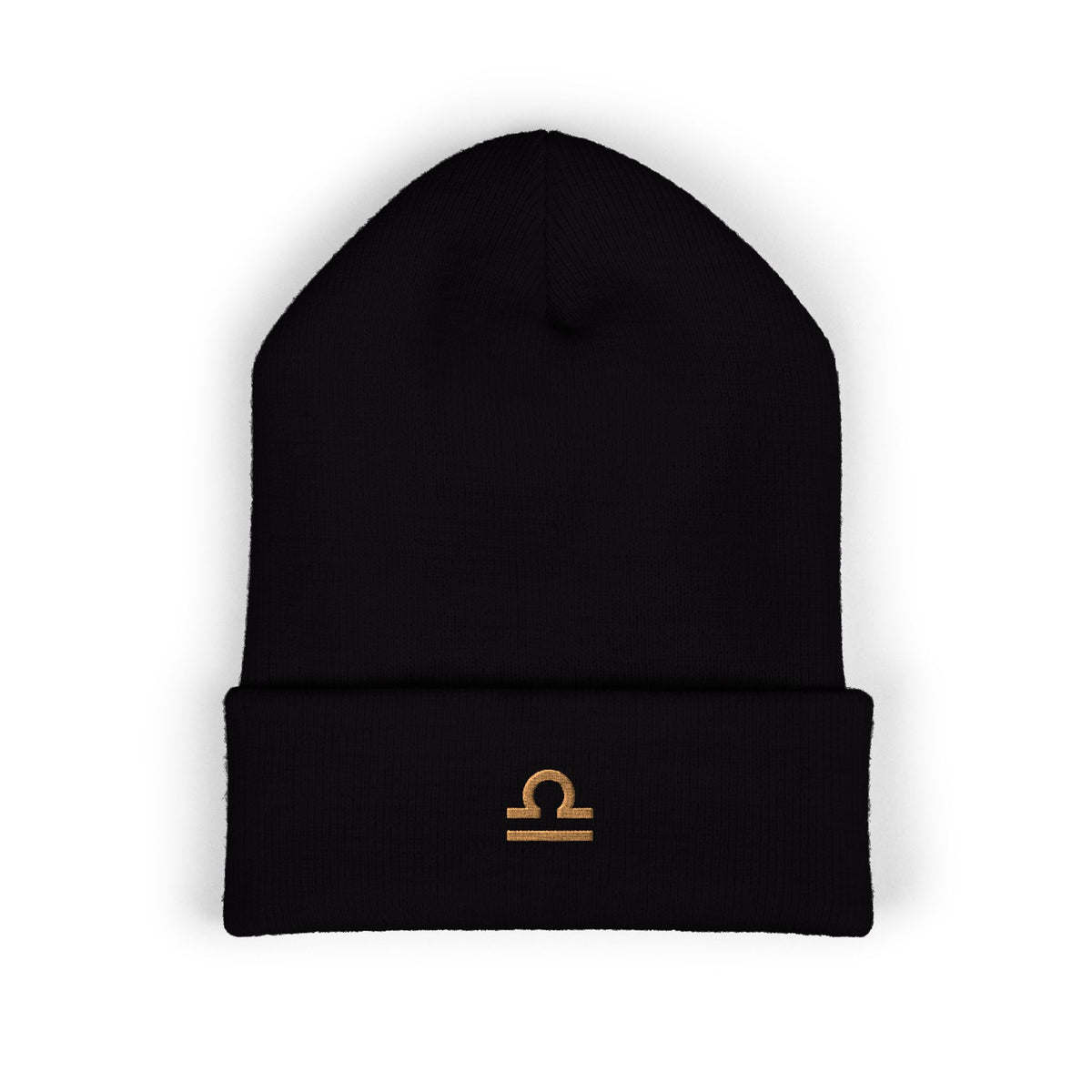 THE ZODIAC GLYPH BEANIE — LIBRA — OLD GOLD