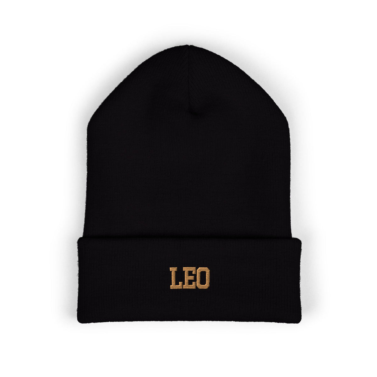 THE ZODIAC BEANIE — LEO — OLD GOLD