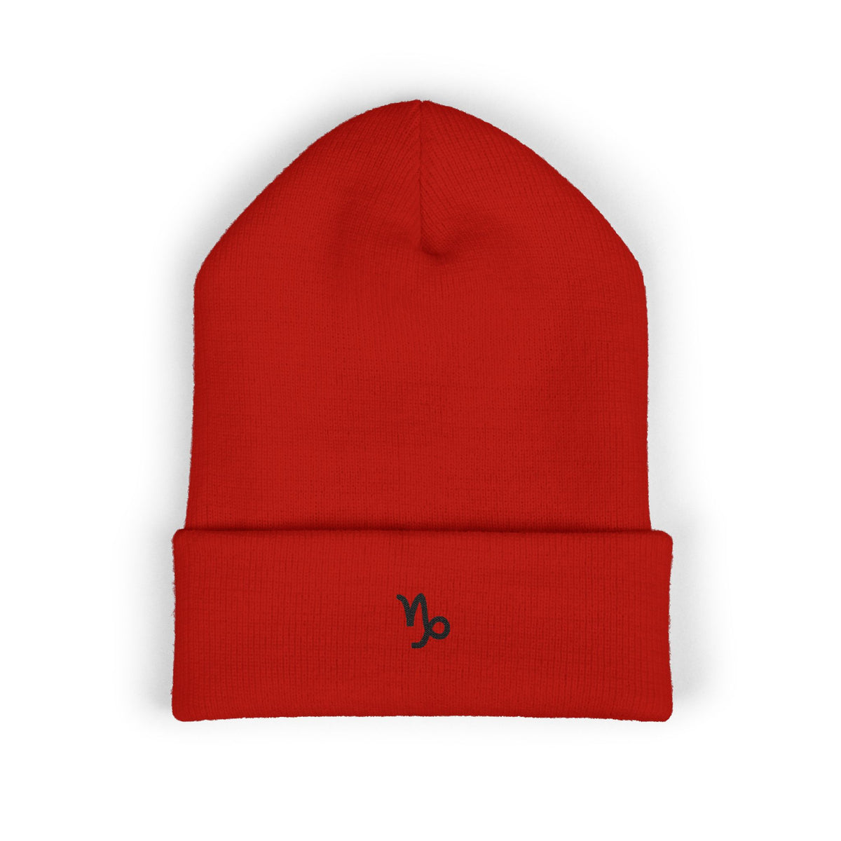 THE ZODIAC GLYPH BEANIE — CAPRICORN — BLACK