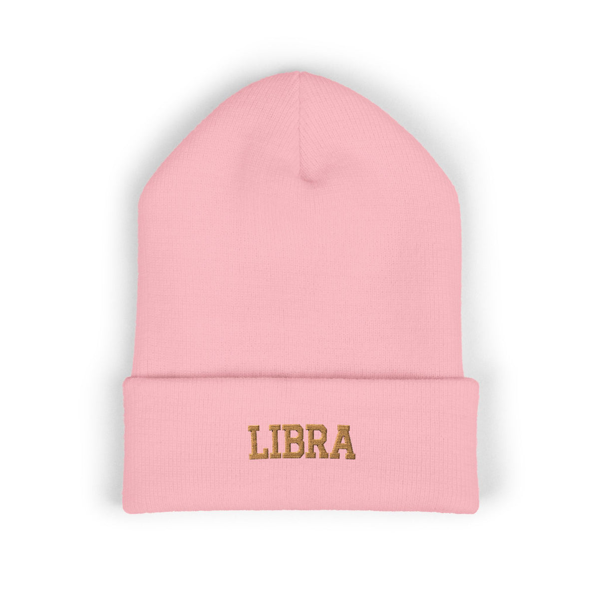 THE ZODIAC BEANIE — LIBRA — OLD GOLD