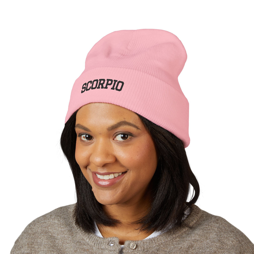 THE ZODIAC BEANIE — SCORPIO — BLACK