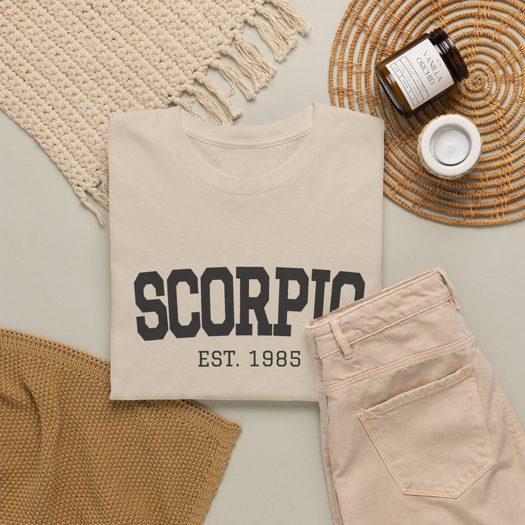The Zodiac Tee: Scorpio, Est. Your Year