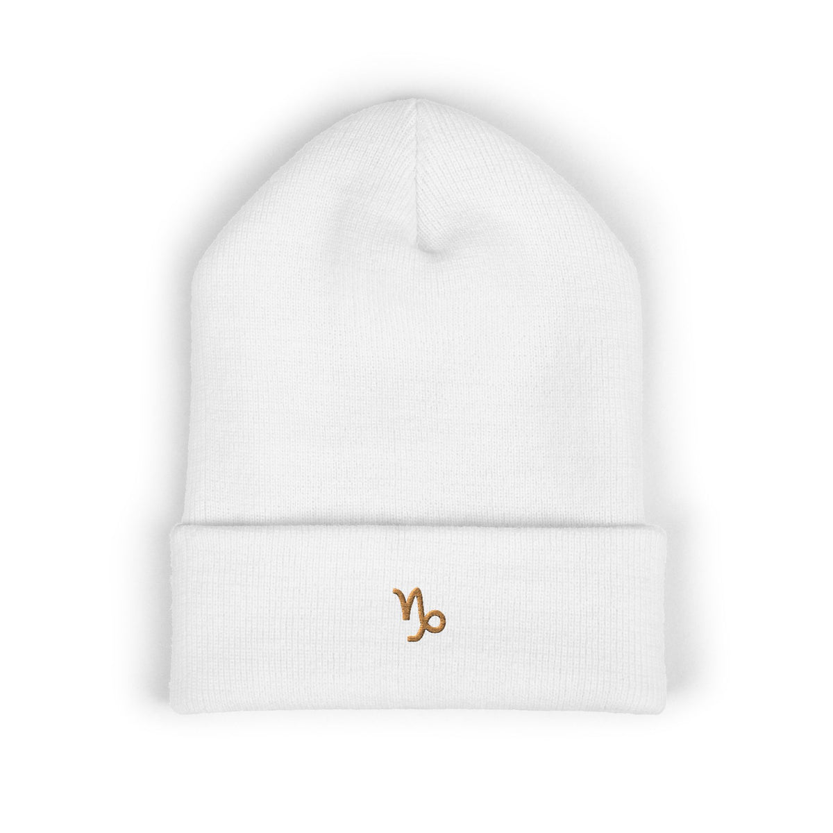 THE ZODIAC GLYPH BEANIE — CAPRICORN — OLD GOLD