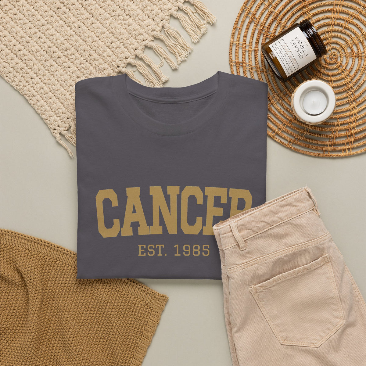 The Zodiac Tee: Cancer, Est. Your Year