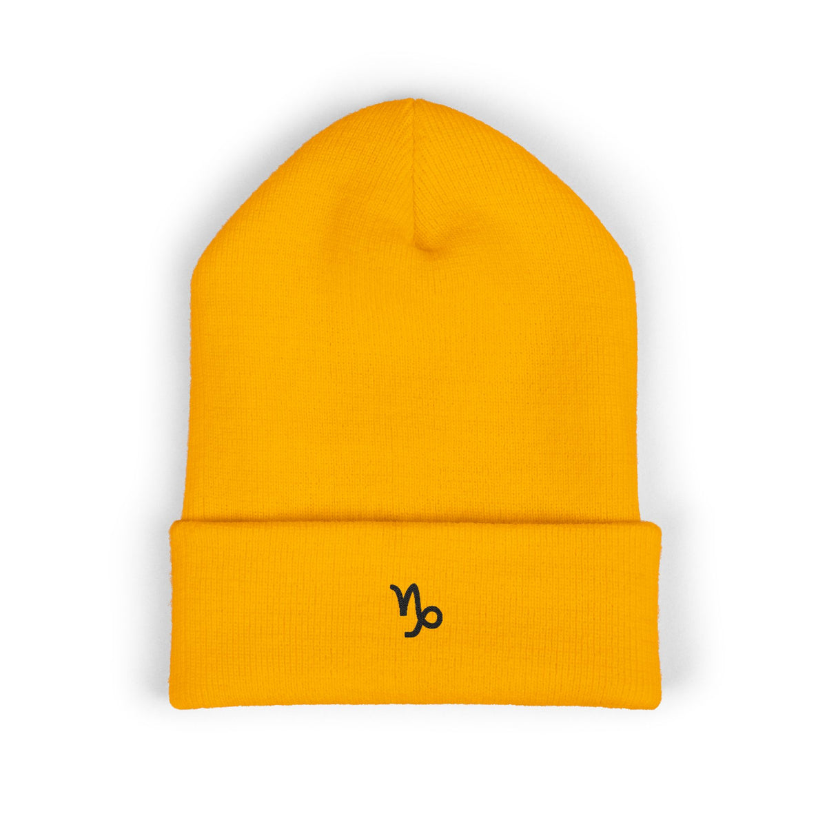 THE ZODIAC GLYPH BEANIE — CAPRICORN — BLACK