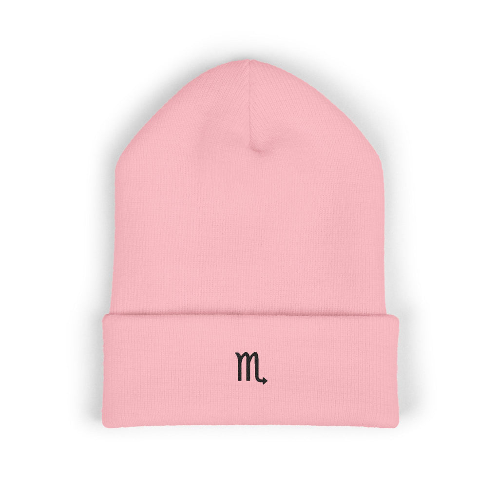 THE ZODIAC GLYPH BEANIE — SCORPIO — BLACK