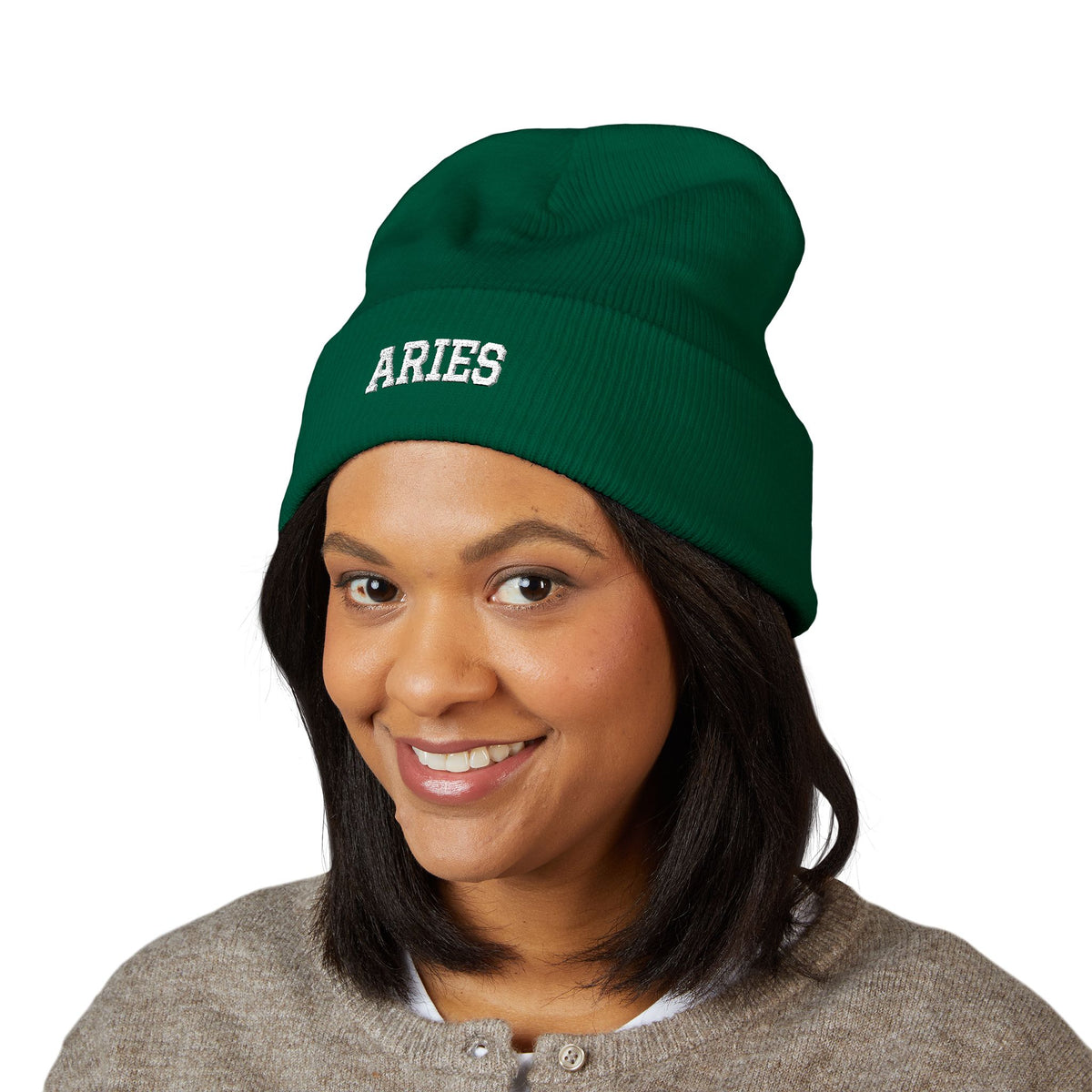 THE ZODIAC BEANIE — ARIES — WHITE