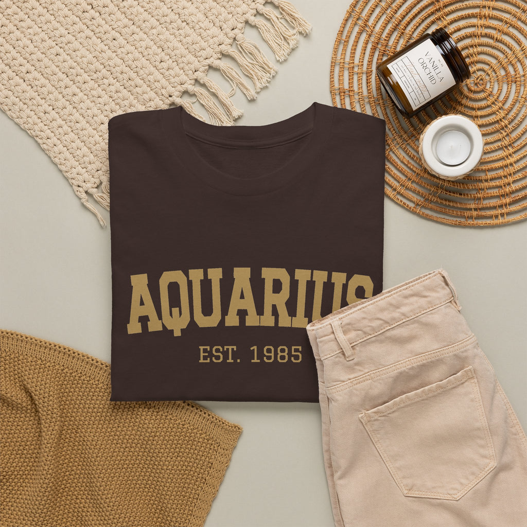 The Zodiac Tee: Aquarius, Est. Your Year