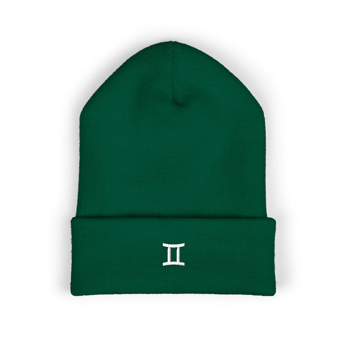 THE ZODIAC GLYPH BEANIE — GEMINI — WHITE