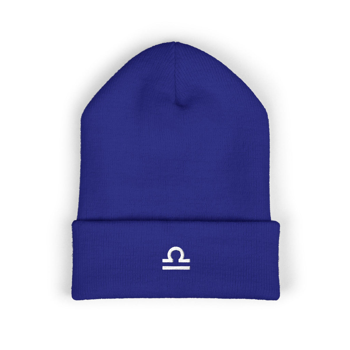 THE ZODIAC GLYPH BEANIE — LIBRA — WHITE