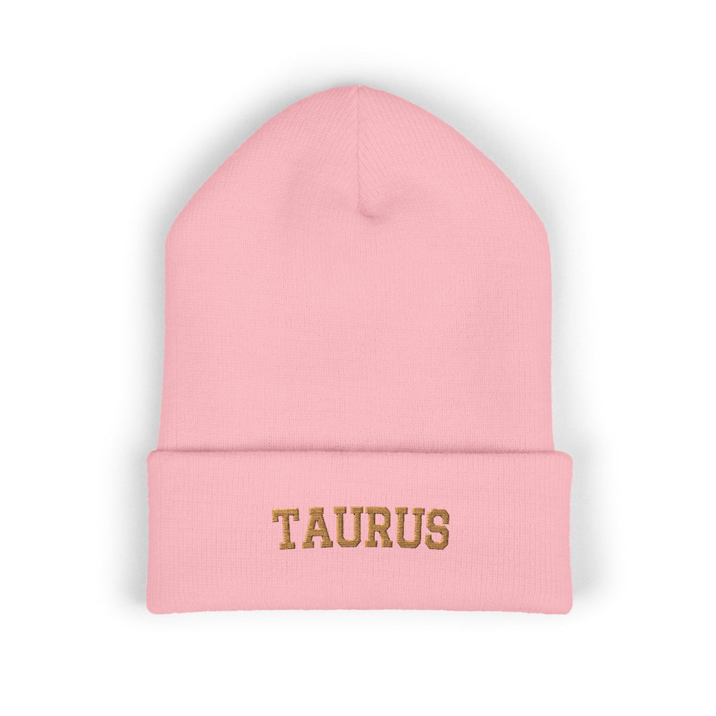 THE ZODIAC BEANIE — TAURUS — OLD GOLD